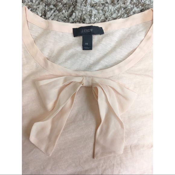 J. Crew Cuffed Bow Sleeve Tee - Picture 4 of 5